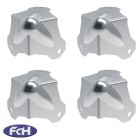 Medium Zinc Plated Ball Corners - 50mm x 50mm - Pack of 4